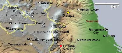 map of Xalapa, Jalapa